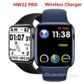 HW22 Pro SmartWatch Cargador inalámbrico Face Blood Pressure